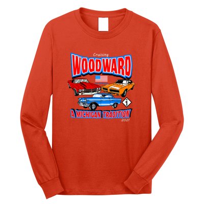 Cruising Woodward Ave M1 A Michigan Tradition Long Sleeve Shirt