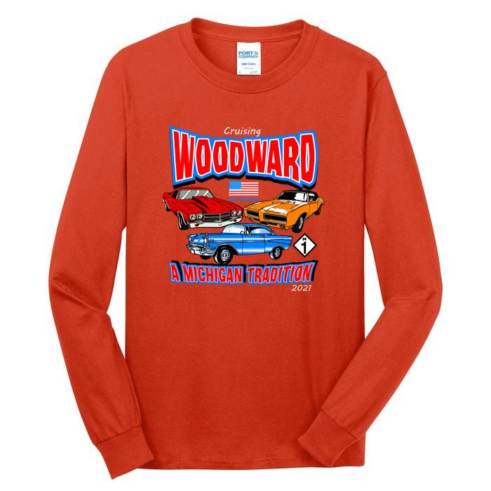 Cruising Woodward Ave M1 A Michigan Tradition Tall Long Sleeve T-Shirt