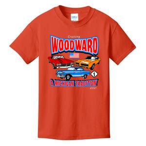 Cruising Woodward Ave M1 A Michigan Tradition Kids T-Shirt