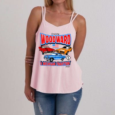 Cruising Woodward Ave M1 A Michigan Tradition Women's Strappy Tank