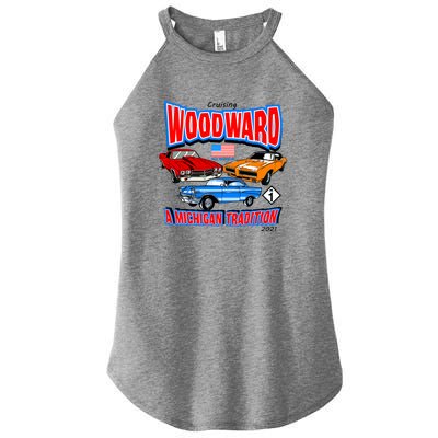 Cruising Woodward Ave M1 A Michigan Tradition Women's Perfect Tri Rocker Tank