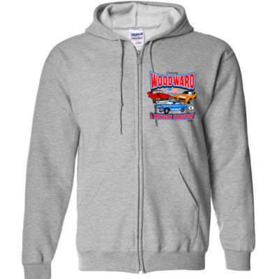 Cruising Woodward Ave M1 A Michigan Tradition Full Zip Hoodie