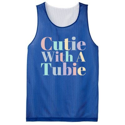 Cutie With A Tubie Feeding Tube Gift Mesh Reversible Basketball Jersey Tank