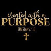 Created With A Purpose, Christian, Bible Verse, Jesus 16 in Basic Backpack