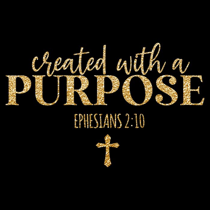 Created With A Purpose, Christian, Bible Verse, Jesus 16 in Basic Backpack