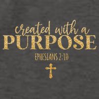 Created With A Purpose, Christian, Bible Verse, Jesus Vector Backpack