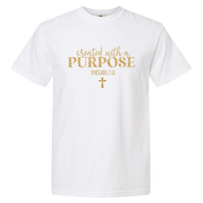 Created With A Purpose, Christian, Bible Verse, Jesus Garment-Dyed Heavyweight T-Shirt