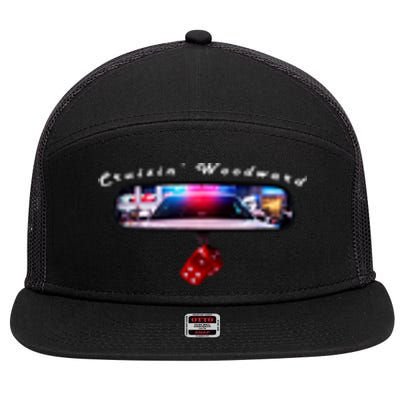 Cruizin' Woodward Ave M1 Priceless Funny Police Front & Back 7 Panel Mesh Trucker Snapback Hat