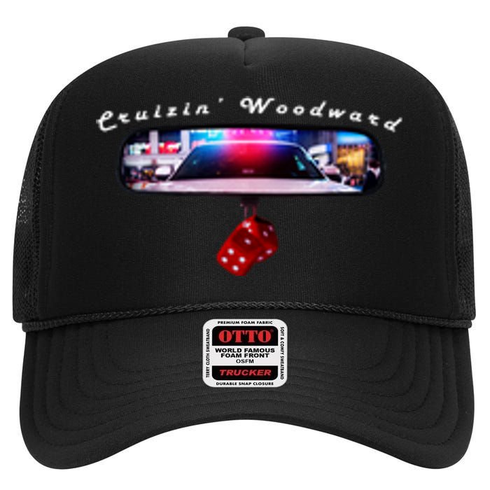 Cruizin' Woodward Ave M1 Priceless Funny Police Front & Back High Crown Mesh Back Trucker Hat