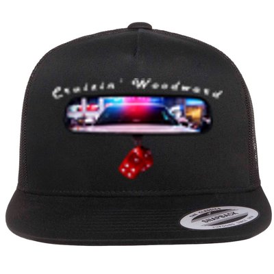 Cruizin' Woodward Ave M1 Priceless Funny Police Front & Back Flat Bill Trucker Hat