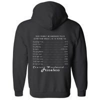 Cruizin' Woodward Ave M1 Priceless Funny Police Front & Back Full Zip Hoodie