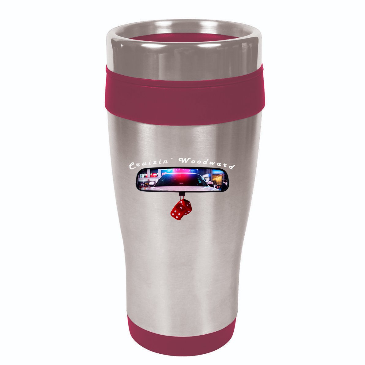 Cruizin' Woodward Ave M1 Priceless Funny Police Front & Back 16oz Travel Tumbler
