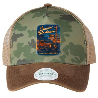 Crusin' Woodwaard A Michigan Tradition Totem Pole Teds Legacy Tie Dye Trucker Hat