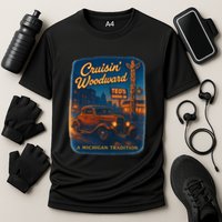 Crusin' Woodwaard A Michigan Tradition Totem Pole Teds Cooling Performance Crew T-Shirt