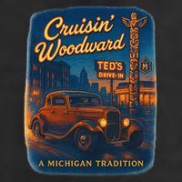 Crusin' Woodwaard A Michigan Tradition Totem Pole Teds Adult Drive Performance Visor