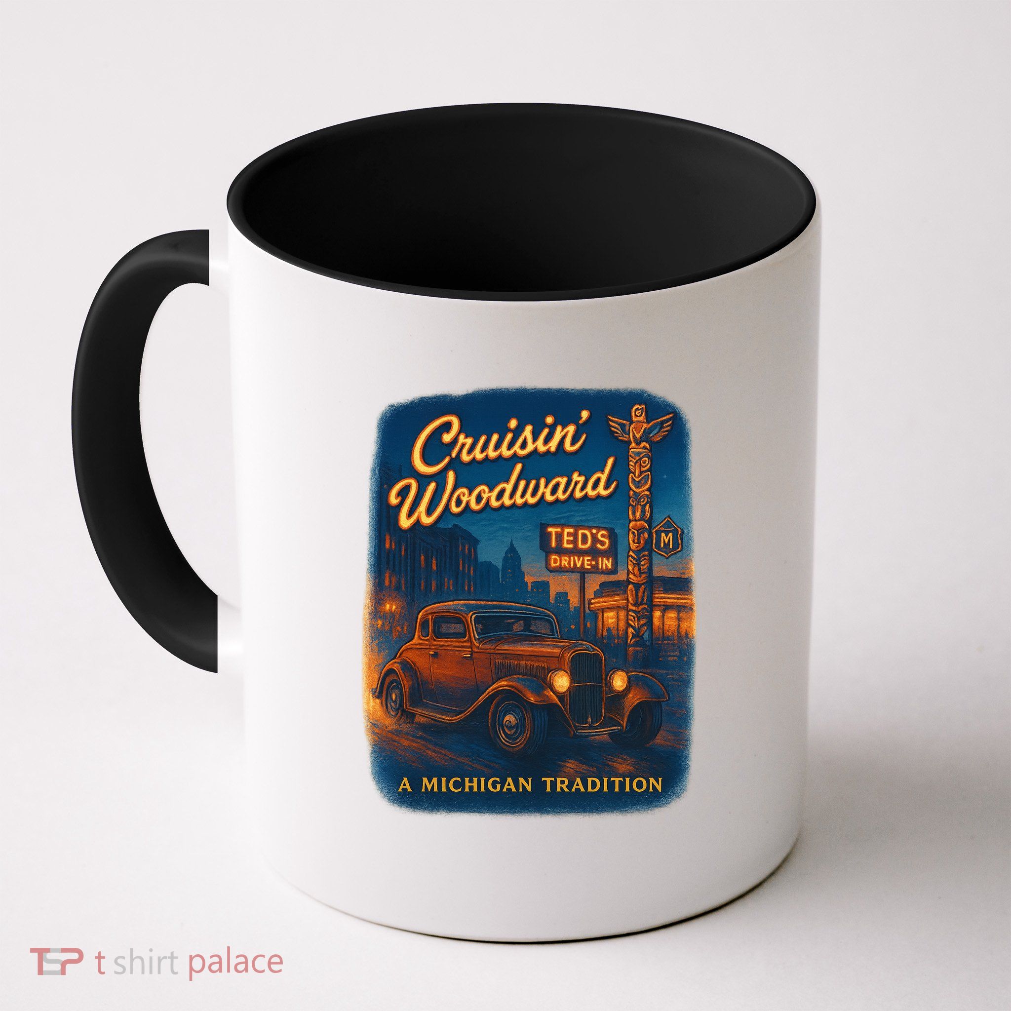 Crusin' Woodwaard A Michigan Tradition Totem Pole Teds Mug