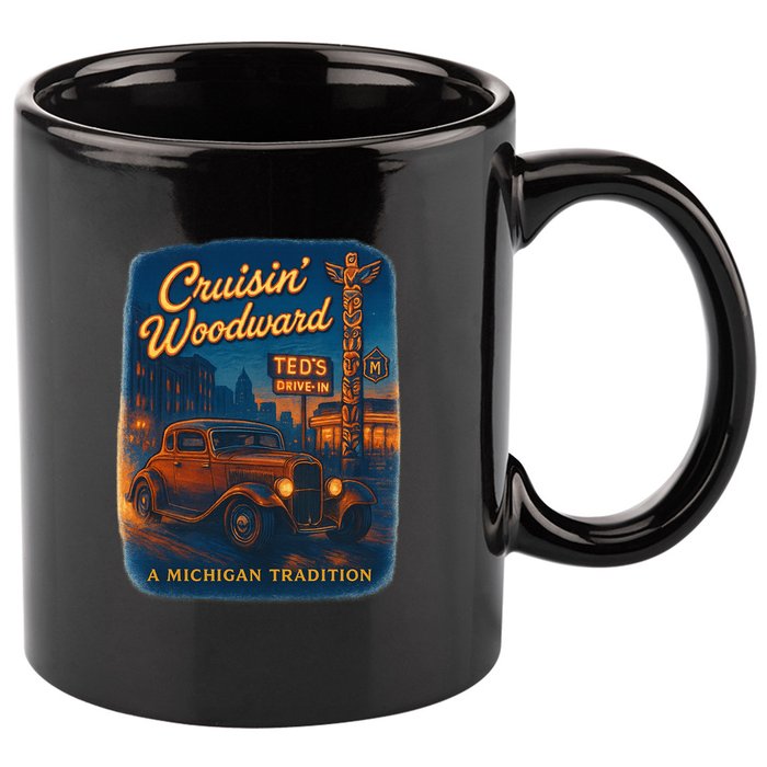 Crusin' Woodwaard A Michigan Tradition Totem Pole Teds 11oz C Handle Ceramic Mug
