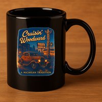 Crusin' Woodwaard A Michigan Tradition Totem Pole Teds 11oz C Handle Ceramic Mug