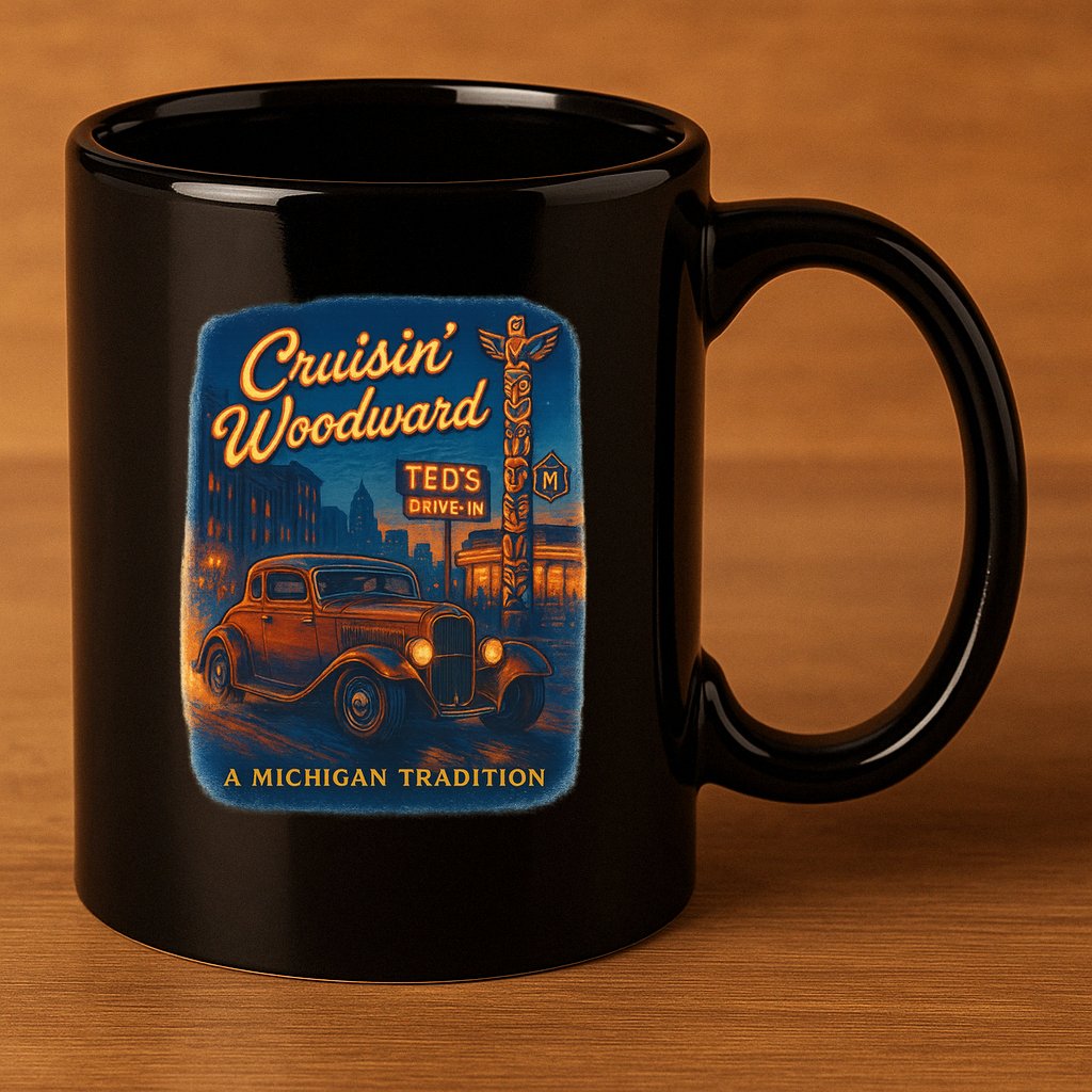 Crusin' Woodwaard A Michigan Tradition Totem Pole Teds 11oz C Handle Ceramic Mug