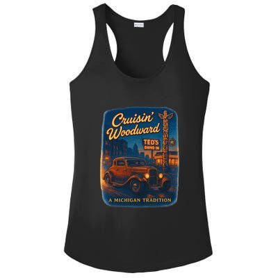 Crusin' Woodwaard A Michigan Tradition Totem Pole Teds Ladies PosiCharge Competitor Racerback Tank