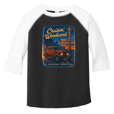 Crusin' Woodwaard A Michigan Tradition Totem Pole Teds Toddler Fine Jersey T-Shirt