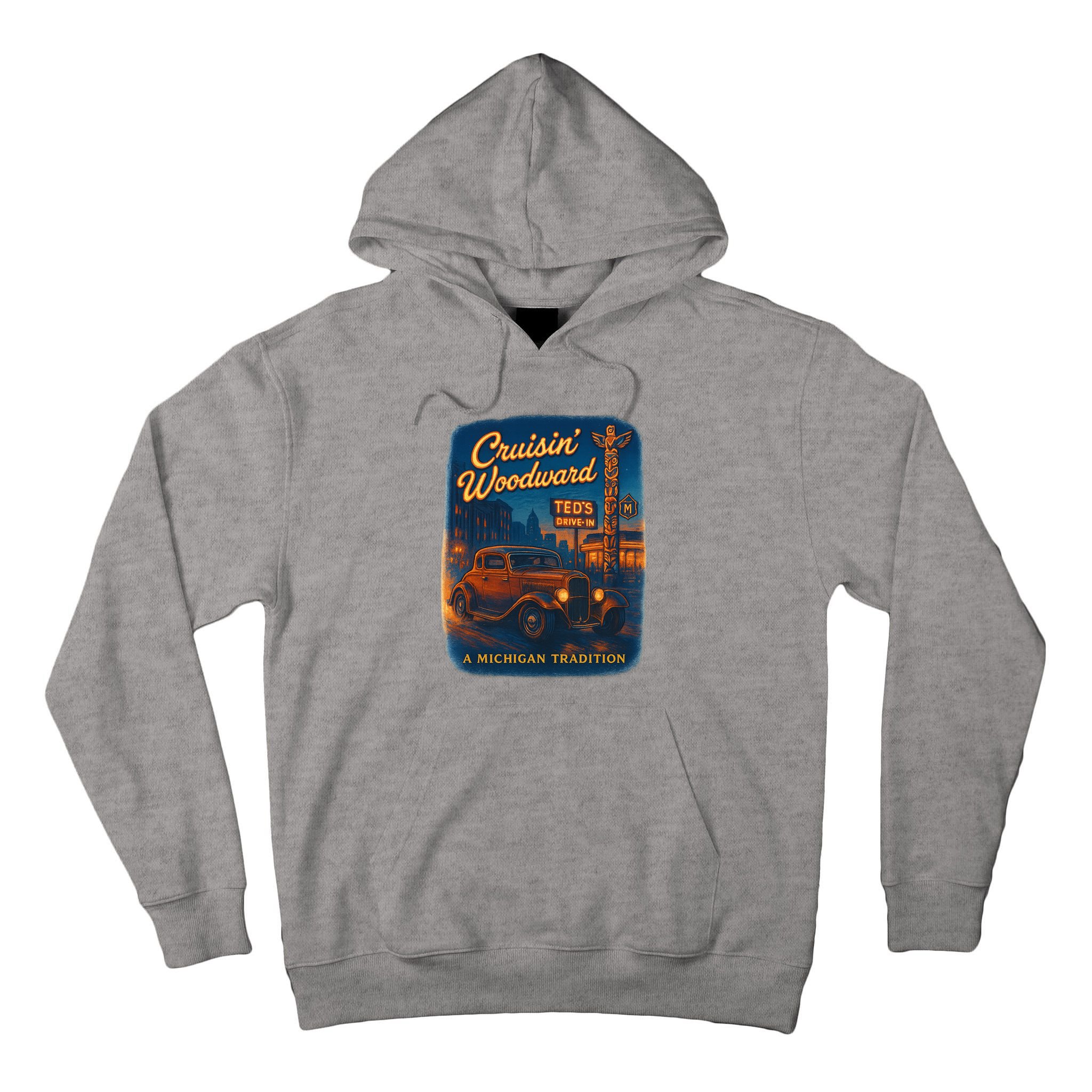 Crusin' Woodwaard A Michigan Tradition Totem Pole Teds Tall Hoodie
