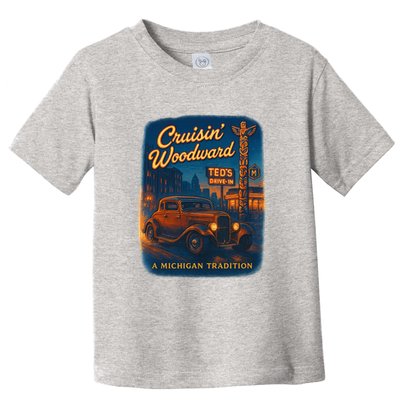 Crusin' Woodwaard A Michigan Tradition Totem Pole Teds Toddler T-Shirt