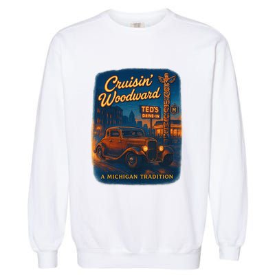 Crusin' Woodwaard A Michigan Tradition Totem Pole Teds Garment-Dyed Sweatshirt