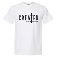 Created With A Purpose Jesus God Christian Faith Easter Day Garment-Dyed Heavyweight T-Shirt