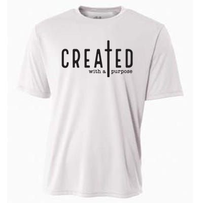 Created With A Purpose Jesus God Christian Faith Easter Day Cooling Performance Crew T-Shirt