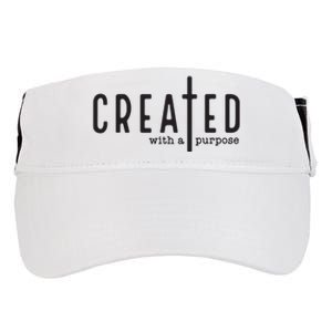 Created With A Purpose Jesus God Christian Faith Easter Day Adult Drive Performance Visor