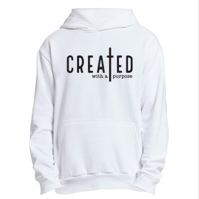 Created With A Purpose Jesus God Christian Faith Easter Day Urban Pullover Hoodie