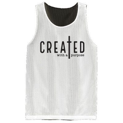 Created With A Purpose Jesus God Christian Faith Easter Day Mesh Reversible Basketball Jersey Tank