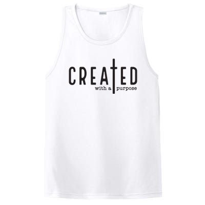 Created With A Purpose Jesus God Christian Faith Easter Day PosiCharge Competitor Tank