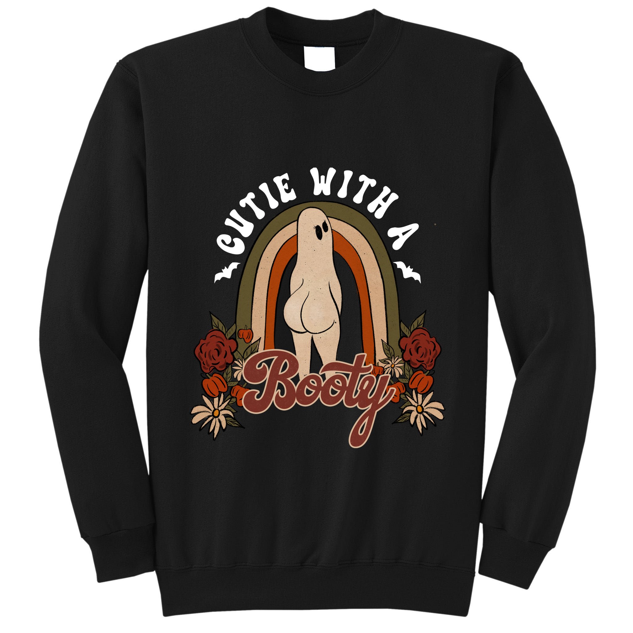 Cutie With A Booty Funny Halloween Fall Tall Sweatshirt