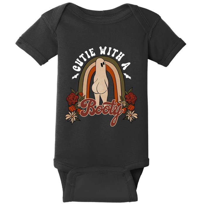 Cutie With A Booty Funny Halloween Fall Baby Bodysuit