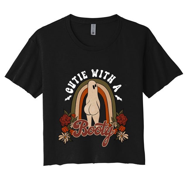Cutie With A Booty Funny Halloween Fall Crop Top