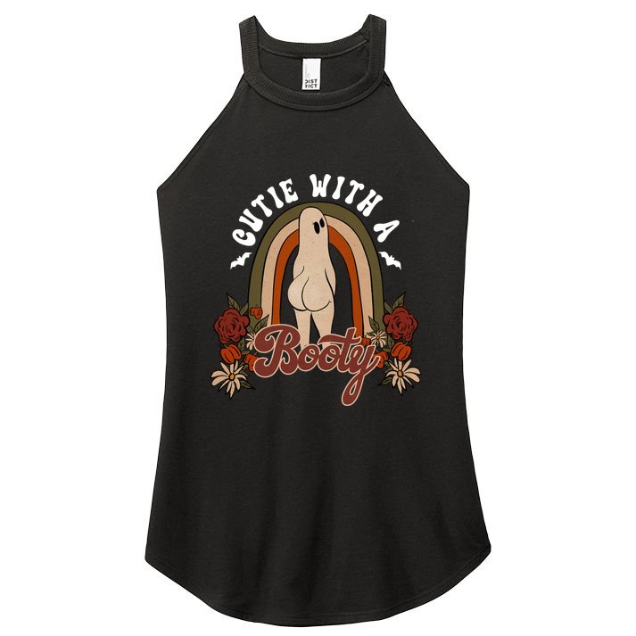 Cutie With A Booty Funny Halloween Fall Women's Perfect Tri Rocker Tank