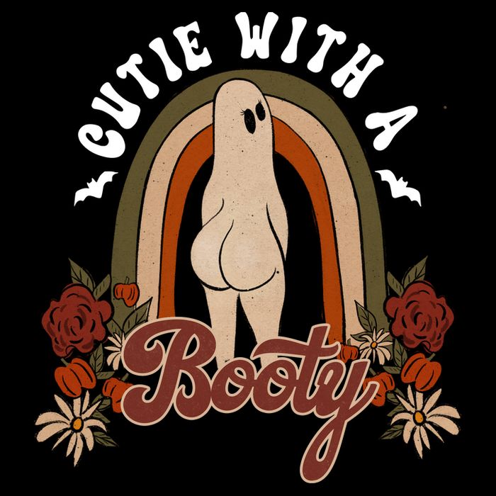 Cutie With A Booty Funny Halloween Fall Women's V-Neck T-Shirt