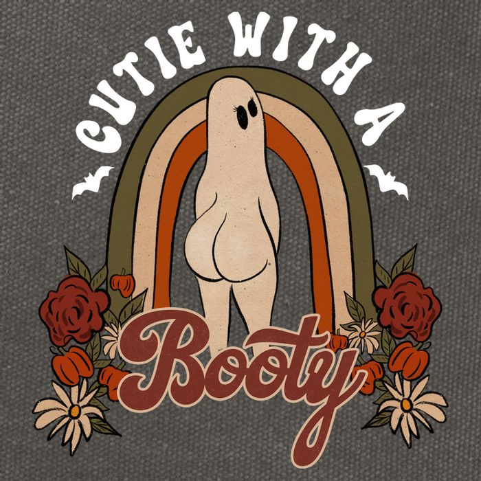 Cutie With A Booty Funny Halloween Fall Cotton Canvas Backpack