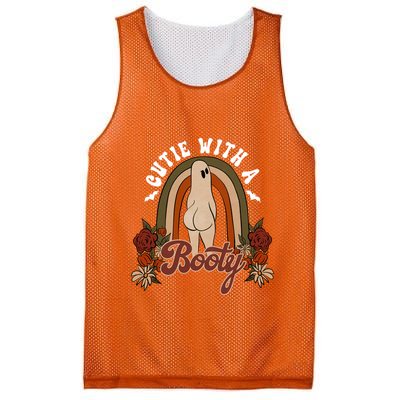 Cutie With A Booty Funny Halloween Fall Mesh Reversible Basketball Jersey Tank