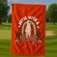 Cutie With A Booty Funny Halloween Fall Golf Towel