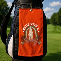 Cutie With A Booty Funny Halloween Fall Golf Towel