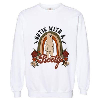 Cutie With A Booty Funny Halloween Fall Garment-Dyed Sweatshirt