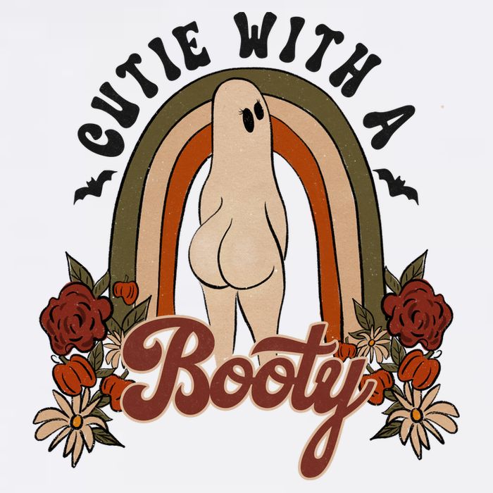 Cutie With A Booty Funny Halloween Fall Garment-Dyed Sweatshirt