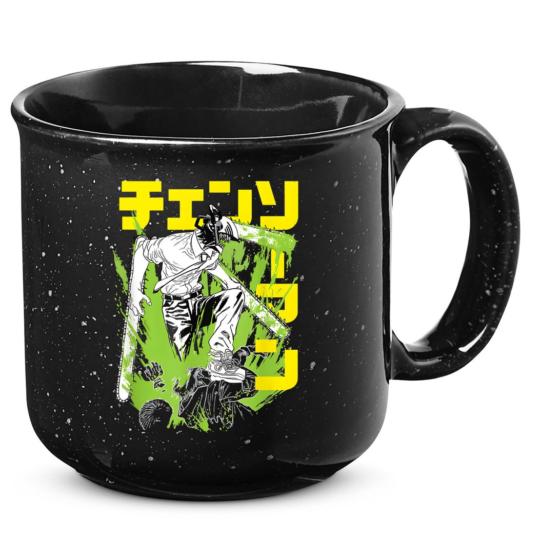Chainsaw Warrior Anime Retro Vintage 15oz Campfire Ceramic Mug