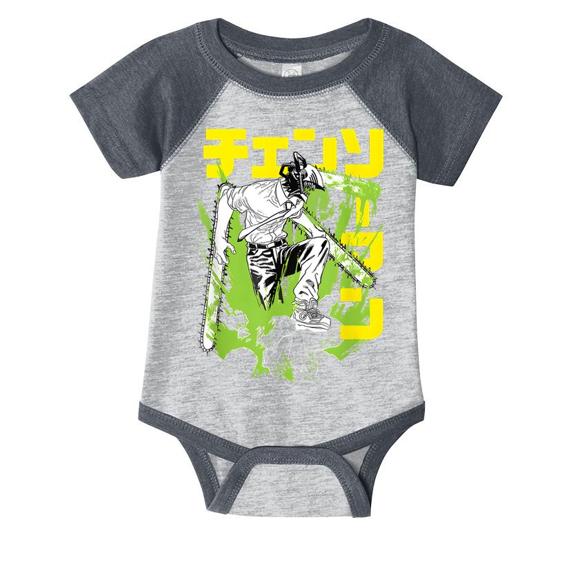 Chainsaw Warrior Anime Retro Vintage Infant Baby Jersey Bodysuit
