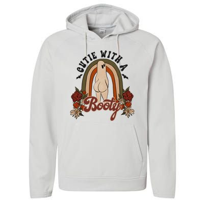 Cutie With A Booty Funny Halloween Ghost Performance Fleece Hoodie