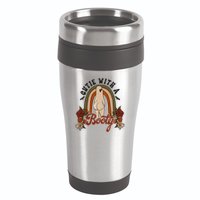 Cutie With A Booty Funny Halloween Ghost 16oz Travel Tumbler