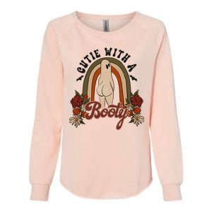 Cutie With A Booty Funny Halloween Ghost Womens California Wash Sweatshirt